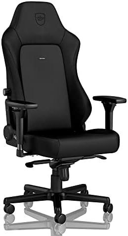 noblechairs Hero Gaming Chair/Office Chair with Lumbar Support, PU Hybrid Leather, Black Edition