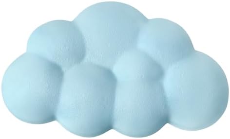 Cloud Wrist Rest Cushion for Mouse Ergonomic Soft PU Leather Memory Foam Wrist Pain Relief Mouse Wrist Support Pad with Anti-Skid Base for Office School Home Laptop & Computer Mouse (Blue)