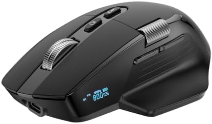 TSQQST Wireless Mouse for Laptop, 2.4GHz Ergonomic Computer Mouse, Black