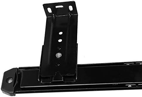 KINJOEK 2 PCS 14 Inch Under Desk Keyboard Tray Rails Slides, Adjustable Height Heavy Duty Ball Bearing Keyboard Mount Track, Black