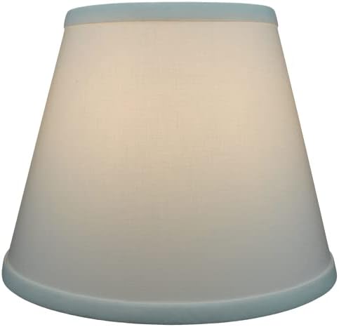 FenchelShades.com Lampshade 6" Top Diameter x 10" Bottom Diameter x 8" Slant Height with Spider Attachment Diameter 0.4 Inch for Lamps with HarpS (White)