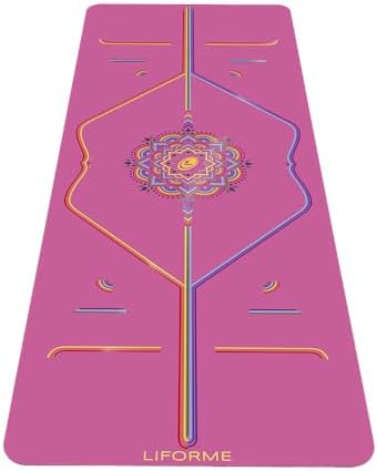 Liforme Travel Yoga Mat - Patented Alignment Design, Advanced Non-Slip Grip