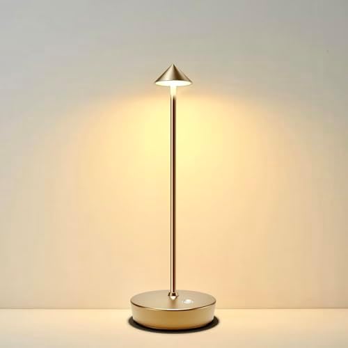 Cordless Rechargeable Led Table Lamp Battery Operated Light Bronze