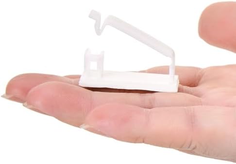 50Pcs Self Adhesive Cable Management Clips,Cable Organizers Wire Clips Cord Holder for PC Laptop Ethernet Cable Desktop Home Office(1.52’’ x 0.59’’ x 0.57’’,White)
