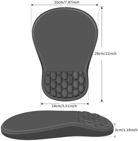YIWEI Ergonomic Mouse Pad with Wrist Rest for Carpal Tunnel Pain Relief