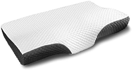 EPABO Contour Memory Foam Pillow Orthopedic Sleeping Pillows, Ergonomic Cervical Pillow for Neck Pain - for Side Sleepers, Back and Stomach Sleepers, Free Pillowcase Included (Firm & Standard Size