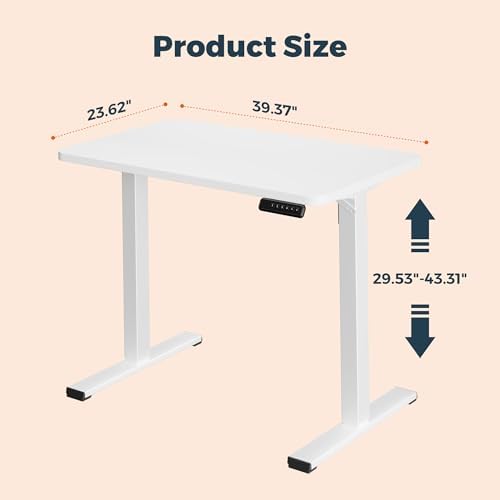 40''x24''One-Piece Adjustable Small Standing Desk for Home Office
