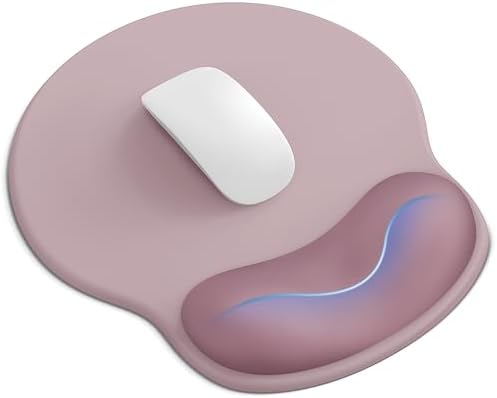 Mouse Pad with Wrist Rest for Desktop Large Ergonomic Mouse Mat(Rose Pink)