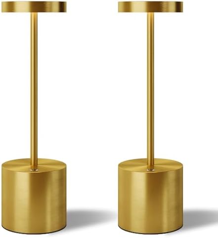 TBBGA LED Cordless Table Lamps Set of 2, 5000mAh Rechargeable Table Light