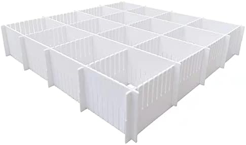 20Pcs Drawer Dividers, 14.96"x2.76", Thin, DIY Plastic Drawer Separator, Large Adjustable Dresser Drawer Organizer for Clothes, Bedroom, Bathroom, Kitchen Cutlery, Desk, Office Storage