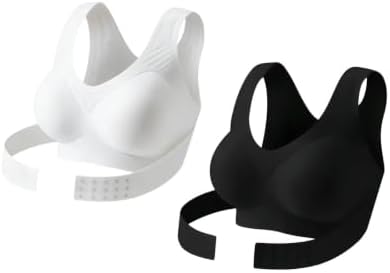 Posture Corrector Bras Women Front Closure Cross Back Wireless Posture Bra