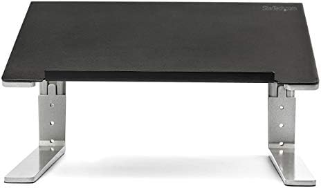 StarTech Adjustable Laptop Stand, Ergonomic Laptop Riser for Desk, Tilted