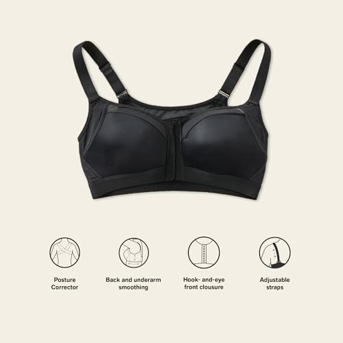 Leonisa Multi-Benefit – Posture Corrector Bra, Wireless Front Closure Posture Bra with Contour Cups and Back Support
