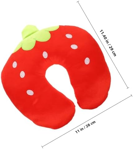 Strawberry Print U Shaped Travel Neck Pillow for Adults