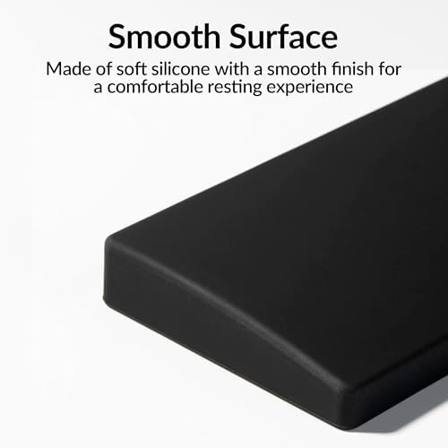 Silicone Wrist Rest for Keychron K10 Pro / K10 Max/ K10 HE / Q6 / Q6 Pro / Q6 Max / Q6 HE / V6 / V6 Max, 17.6" Non-Slip Palm Rest, 100% Full-Sized Mechanical Keyboards Support with Typing Pain Relief