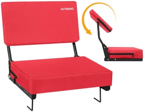 HUTMANG Swivel Backrest Stadium Seats,bleacher Chairs with Back and Cushion