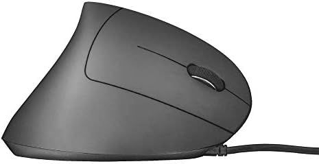 Trust Verto Wired Vertical Ergonomic Mouse with LED Illumination, Black