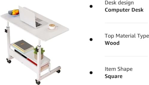 Standing Desk Height Adjustable, Stand up Desk, Easy Lift Height Computer Workstations,Home Office Study Room Portable Small Table White