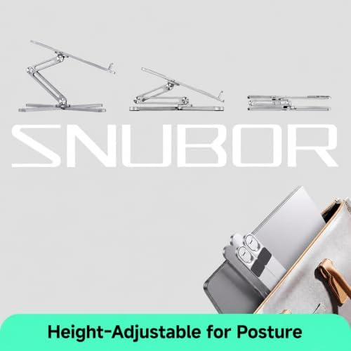 Model-X 3.0 Laptop Stand, Ladjustable Laptop Stand Desk, Ergonomic Laptop Stand Desk，360 Rotating Laptop Riser