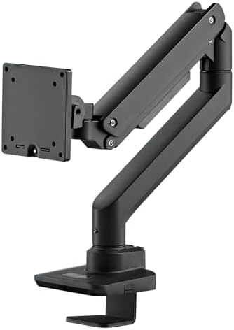 SilverStone Technology ARM14 Black Single Monitor Arm with Heavy-Duty Gas Spring Design and Wide adjustability, SST-ARM14B