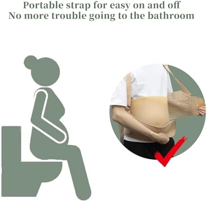 Pregnancy Belly Band, Pregnancy Support Belt, Beige, Small