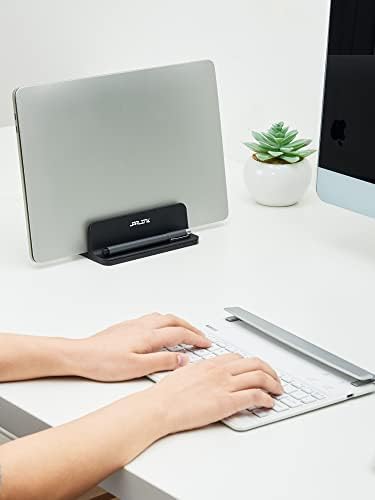 JARLINK 2-in-1 Vertical Laptop Stand, Adjustable Aluminum Desk Dock, Black