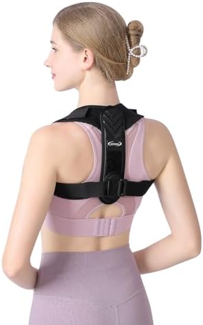 Alsoay Posture Corrector for Women and Men, Back Brace Adjustable Upper Posture Support, Back Support, Comfortable Back Straightener Support for Clavicle Support, and Providing Pain Relief from Neck