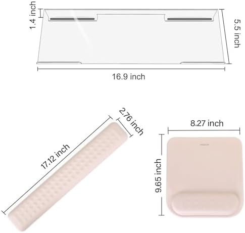 MOSISO Keyboard Stand&Wrist Rest Support for Keyboard &Mouse Pad Set