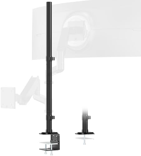 Steel Extra Tall 32 Inch 2-Section Monitor Stand Pole with Mounting Base