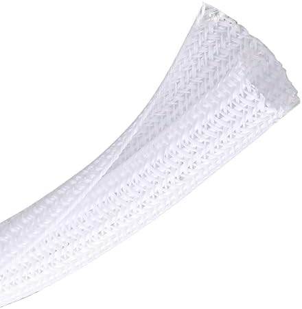 Cable Management Sleeve, Split Design, 25FT - 1 Inch, White
