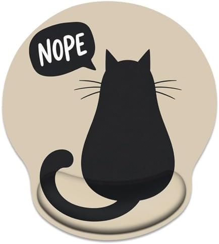 Britimes Ergonomic Mouse Pad with Wrist Support, Cat Lonely