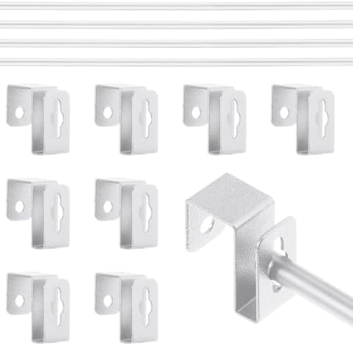 4 Set 12 Pcs Metal Hanging File Bracket Clips, Silver