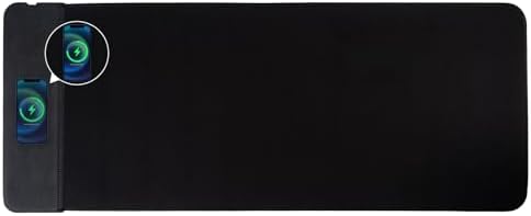 15W Large Gaming Mouse Pad with Superior Micro-Weave Cloth, Extended Desk Mousepad with Stitched Edges, Non-Slip Base, Water Resist Keyboard Pad for Gamer, Office & Home, 30 x 12 in, Black