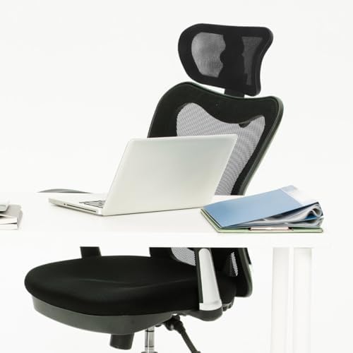 Tofficu Adjustable Office Chair Head Cushion Ergonomic Neck Support Comfortable Headrest Attachment for Computer Desk Chairs 10.62X9.05X2.95 Inches