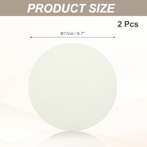 MECCANIXITY 6.7" Round Lampshade Diffuser, Anti-glare Lamp Shade Diffuser Fabric Lamp Cover for Desk Table Light Downlight Spotlight, Warm White 2pcs