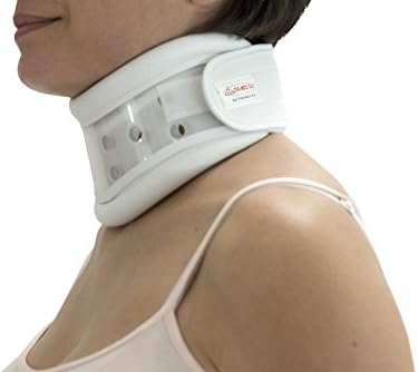ITA-MED Rigid Plastic Neck Brace - Adjustable Cervical Collar for Men & Women, White (2XL)