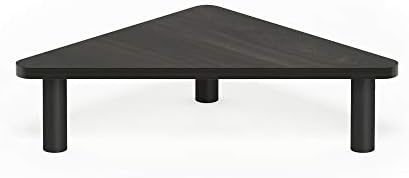 Furinno Turn-N-Tube Monitor Stand Riser, 19.6" Wide Triangle Corner Monitor Riser, Laptop Stand for Desk, Office Desk Accessories, Desktop Organizers and Accessories, Toolless Assembly, Espresso