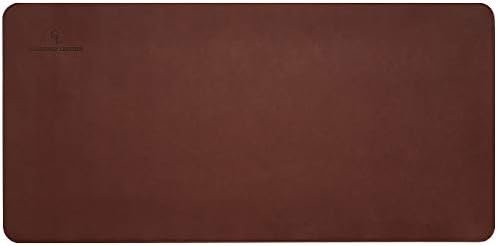 Gallaway Leather Desk Mat, Office Writing Desk Pad, Large 36" x 17" Dark Brown, for Top of Desks, Gift Ready Elegant Computer Desk Cover Protector PU Leather