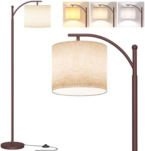 SUNMORY Arc Floor Lamp, Modern Floor Lamp with 9W 3 Color Temperatures Bulb
