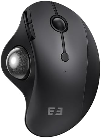 seenda Wireless Trackball Mouse, Ergonomic Bluetooth Rollerball Mouse,Black