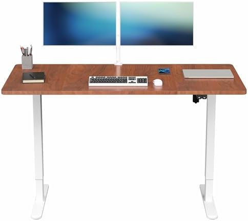 VIVO Dark Walnut 60 x 30 in Standing Desk, DESK-KIT-0W6D