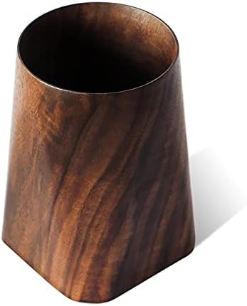 Durable Whole Piece Black Walnut Pencil Wood Pen Holder Wooden Desktop Pencil Cup Office Supplies Organizer Caddy Stand, 75x75x120mm