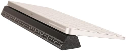 Aluminum Laptop Stand Riser, 2-Pack Ergonomic Laptop Lift for Desk, 2 Height Options (1" & 1.38"), Portable MacBook Stand with Silicone Protection, Cooling Design, Built-in 11" Ruler