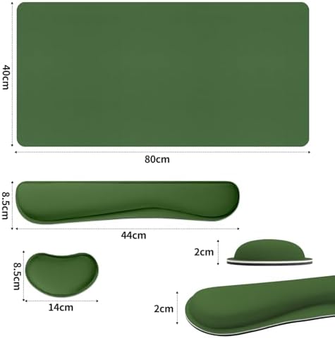 Keyboard and Mouse Pad, 3-in-1 Desk Mat Set Keyboard Wrist Rest