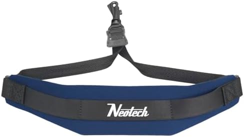 Neotech Saxophone Swivel Hook Neck Strap Soft Sax Padded for Alto Tenor Baritone Soprano – (Small, Navy) - Made in USA