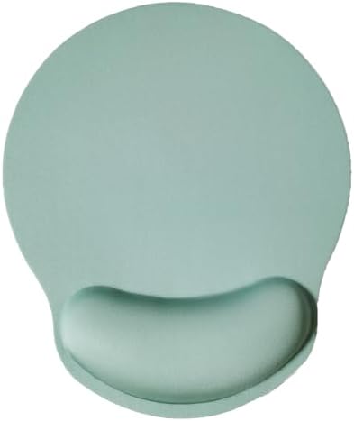 Mouse Pad with Wrist Support, Ergonomic Mouse Pad with Memory Foam Wrist Rest Cushion, Non-Slip Rubber Base Gaming Mice Pad for Home Office Computer Laptop, Green