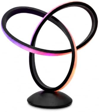 RGB Spiral Table Lamp with Remote, 13 Colors, Dimmable LED Bedside Light