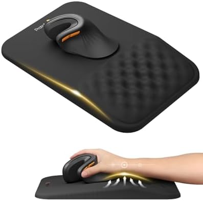 ProtoArc MP50 Ergonomic Mouse Pad with Wrist Support, Lycra Surface, Black