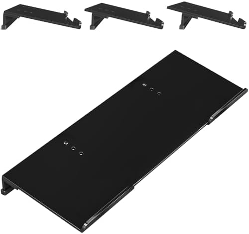Computer Keyboard Stand for Desktop - 6-Level Height Adjustable Acrylic Keyboard Riser Non-Slip Ergonomic Key Board Tray Holder for Home School Office Desk Accessories, Black