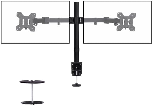 Black Dual Monitor Arm Mount for 13-32 Inch Screens